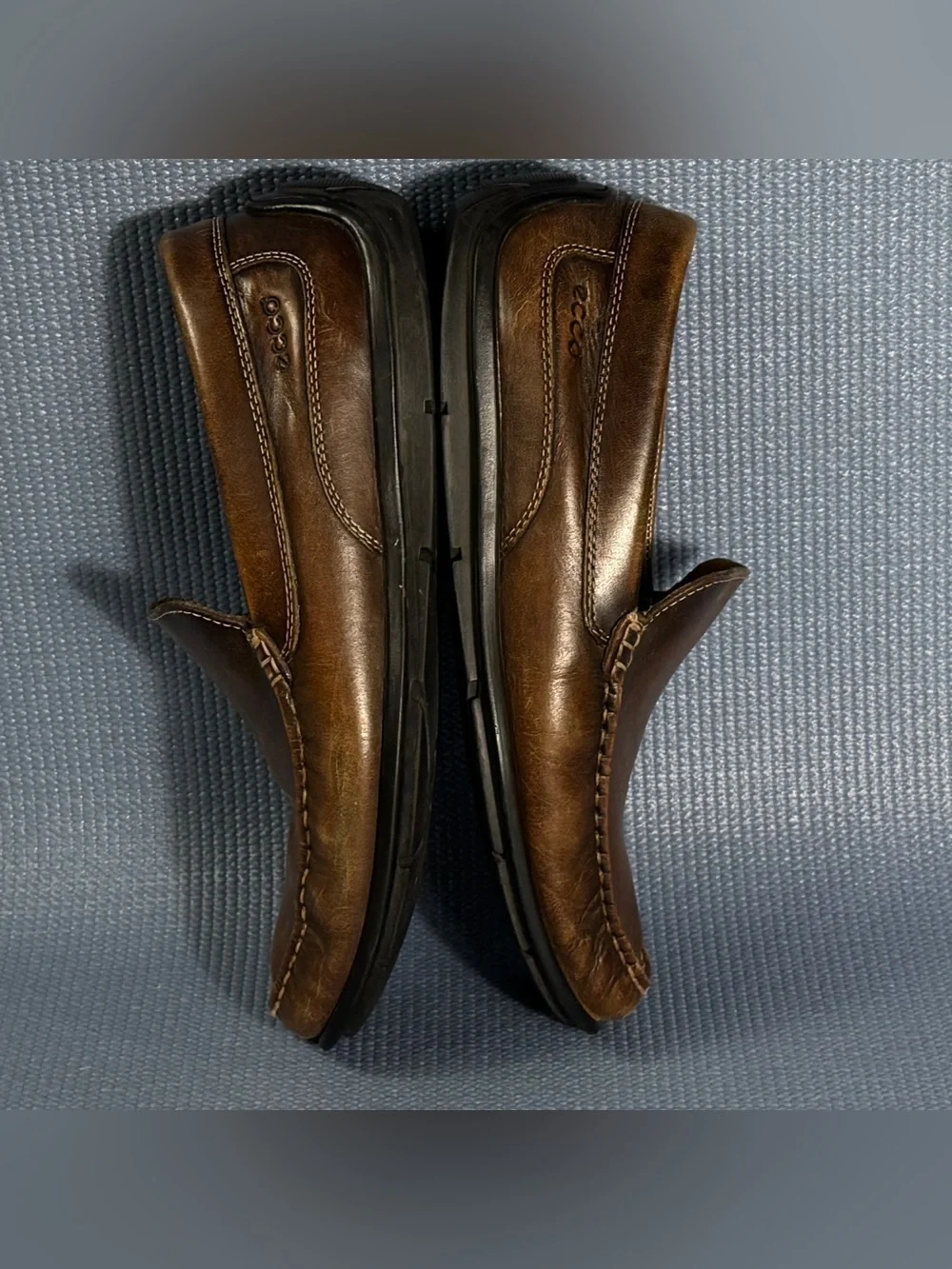 Ecco Driving Loafers Leather Slip On Brown Shoes Men’s Size 7.5 US 41 EU